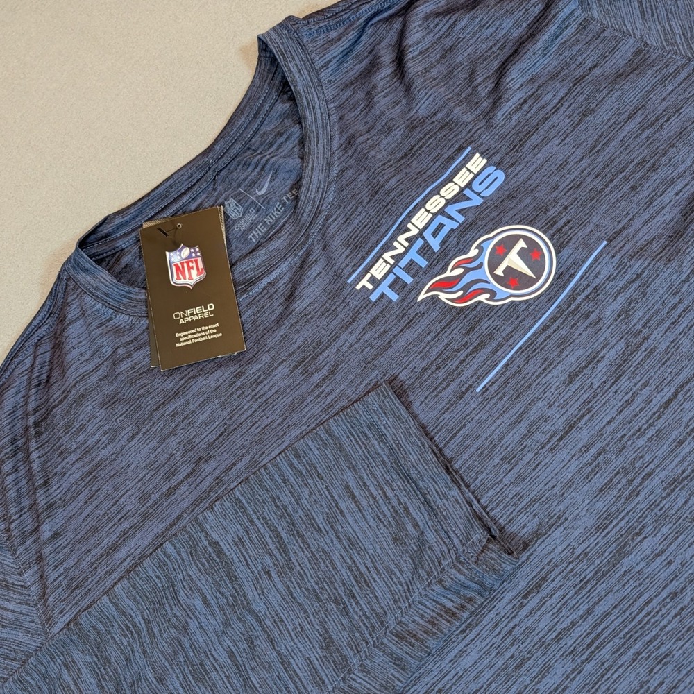 Tennessee Titans Nike NFL Dri Fit Long Sleeve Shirt Mens XXL Football